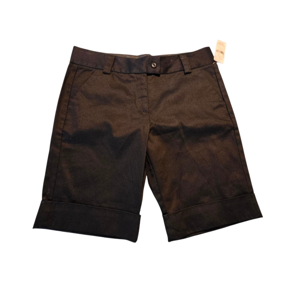 NWT The Limited Black Bermuda Stretch W/Cuffs Shorts Size 6